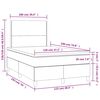 vidaXL Boxspring met matras en LED fluweel donkergroen 120x190 cm