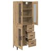 vidaXL Highboard Artisan Eiken 69,5 x 34 x 180 cm Bewerkt hout