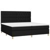 vidaXL Boxspring met matras en LED stof zwart 200x200 cm
