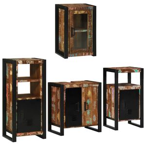 vidaXL Badkamermeubelset 4 st Multikleur Massief gerecycled hout