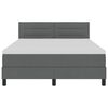vidaXL Boxspringbed met matras Donkergrijs 140 x 190 cm Stof