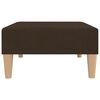 vidaXL Slaapbank 2-zits met voetenbank stof donkerbruin