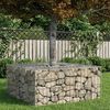vidaXL Gabion Verhoogd Bed Zilver 100 x 100 x 40 cm