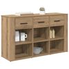 vidaXL Dressoir met lade Artisan Eiken 100 x 30 x 59,5 cm Bewerkt hout