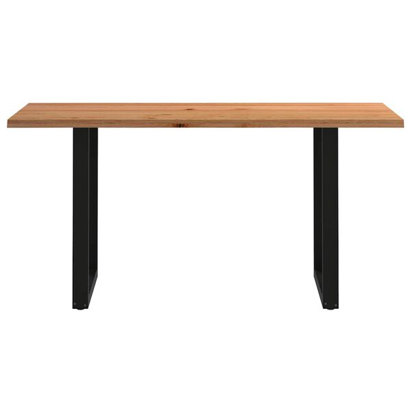 vidaXL Bartafel rechthoekig boomrand 200x80x102 cm massief eikenhout