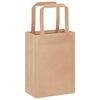 vidaXL Papieren zakken 250 st met hengsels 15x8x21 cm bruin