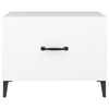 vidaXL Salontafel met metalen poten 50x50x40 cm wit