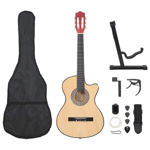vidaXL 12-delige Gitaarset cutaway met 6 snaren western akoestisch 38"