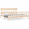 vidaXL Bedframe met hoofdbord massief hout