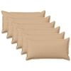 vidaXL Kussensloop 6 pcs HOUTEN Cr&egrave;mekleurig 40 x 80 cm Faux Linnen