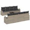 vidaXL Tuin Sofa Set 9 st 8-Aantal zitplaatsen Grijs poly rattan