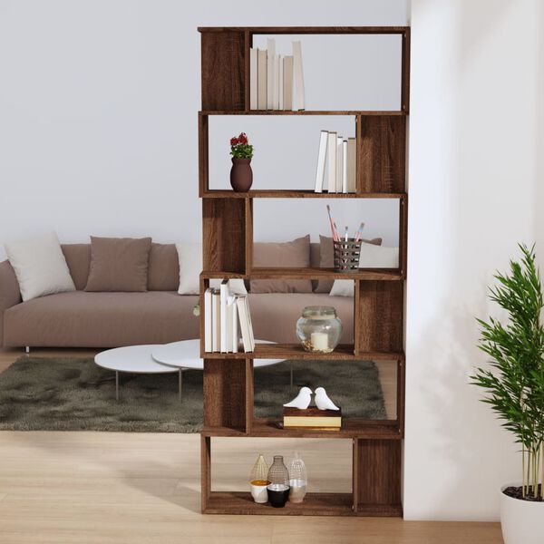 vidaXL Boekenkast/kamerscherm 80x24x192 cm bewerkt hout bruineiken