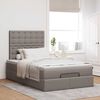 vidaXL Ottoman bed met matras 120x190 cm stof taupe