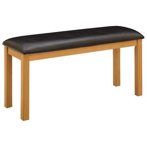 vidaXL Eetbank 95 x 32 x 45 cm Massief Eikenhout Zwart