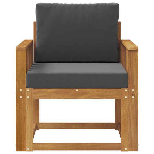 vidaXL Tuinbank Massief Acaciahout en Polyester Naturel