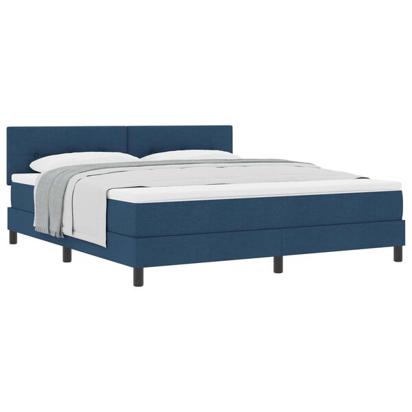 vidaXL Boxspringbed met hoofdeinde Blauw 180 x 200 cm Stof