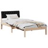 vidaXL Bedframe Bruin en zwart 90 x 200 cm Massief grenenhout
