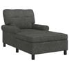 vidaXL Chaise Lounge Zwart Nep Leer 91 x 157 x 91 cm