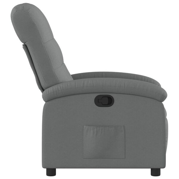 vidaXL Relaxfauteuil Donkergrijze Stof