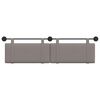 vidaXL Hangend Hoofdeinde Wandgemonteerd Taupe 190 x 55 x 5 cm Stof