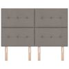vidaXL Hoofdbord met hoofdeinde Taupe 144 cm Nep Leer