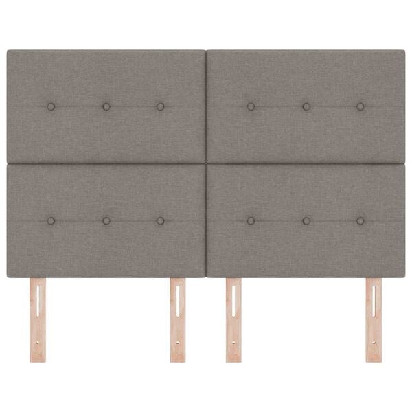 vidaXL Hoofdbord met hoofdeinde Taupe 144 cm Nep Leer