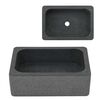 vidaXL Gootsteen 45x30x15 cm riviersteen zwart