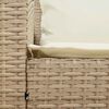 vidaXL 4-delige Loungeset met kussens poly rattan beige