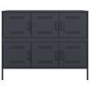 vidaXL Dressoir 100,5x39x79 cm staal antracietkleurig