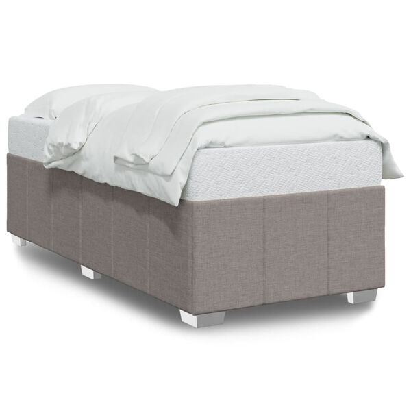 vidaXL Bedframe zonder matras 90x190 cm stof taupe