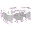 vidaXL 8-delige Loungeset met kussens poly rattan beige