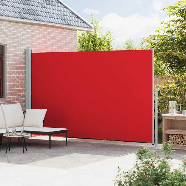 vidaXL Tuinscherm uittrekbaar 220x500 cm rood