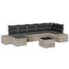vidaXL Tuin Sofa Set met kussen 7 pcs Lichtgrijs poly rattan