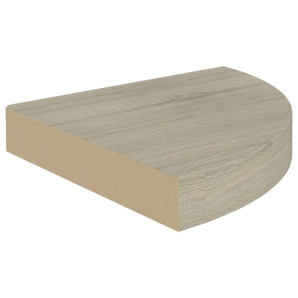 vidaXL Hoekschappen zwevend 4 st 25x25x3,8 cm MDF eikenkleurig