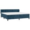vidaXL Boxspring met matras fluweel donkerblauw 200x200 cm