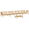 vidaXL Bankstel met kussen Effen 5 pcs Cr&egrave;me Massief Acaciahout