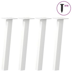 vidaXL Salontafelpoten 4 st 30 cm staal wit