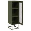 vidaXL Hoge kast 36x39x123 cm koudgewalst staal olijfgroen