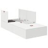 vidaXL Opbergbedframe met opslag Wit 90 x 190 cm Bewerkt hout