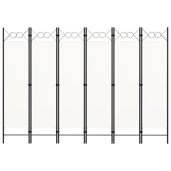 vidaXL Kamerscherm met 6 panelen 240x180 cm wit