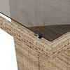 vidaXL 7-delige Tuinset met kussens poly rattan gemengd beige