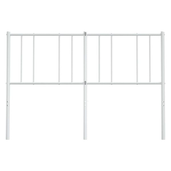 vidaXL Vervangend hoofdbord 135 cm metaal wit