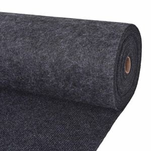 vidaXL Tapijt Antracietkleurig 1,2 x 15 m Polyester