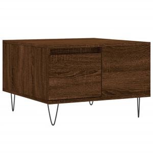 vidaXL Salontafel 55x55x36,5 cm bewerkt hout bruin eikenkleur
