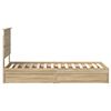 vidaXL Opslag bed met hoofdeinde Sonoma Eiken 75 x 190 cm Bewerkt hout