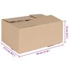 vidaXL Vouwdoos met opslag 50 pcs Naturel 30 x 21,5 x 14 cm Karton