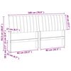 vidaXL Gestoffeerd hoofdbord Lichtgrijs 180 cm Massief grenenhout