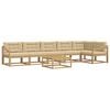 vidaXL Buiten bankenset 7 st Wit en Beige Polyester