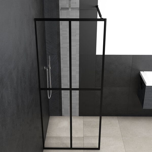 vidaXL Inloopdouchewand 140x195 cm transparant gehard glas