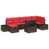 vidaXL Tuin Sofa Set 8 st Bruin poly rattan